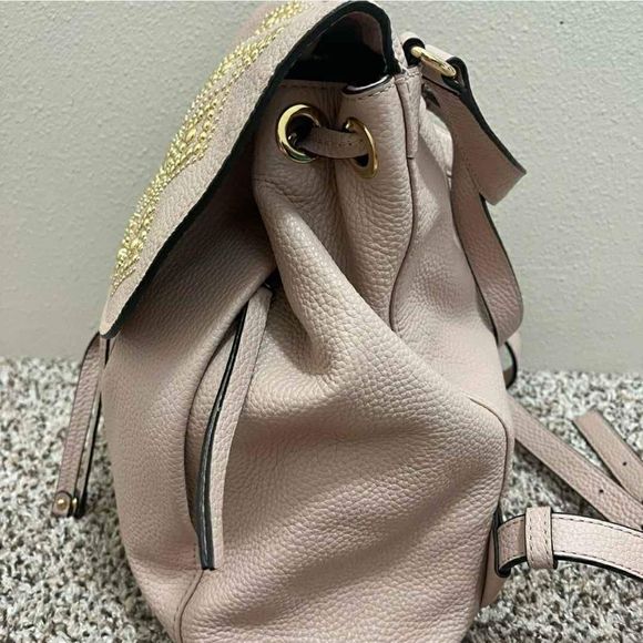 Michael Kors MK Designer Light Pink Leather Backpack Shoulder Bag